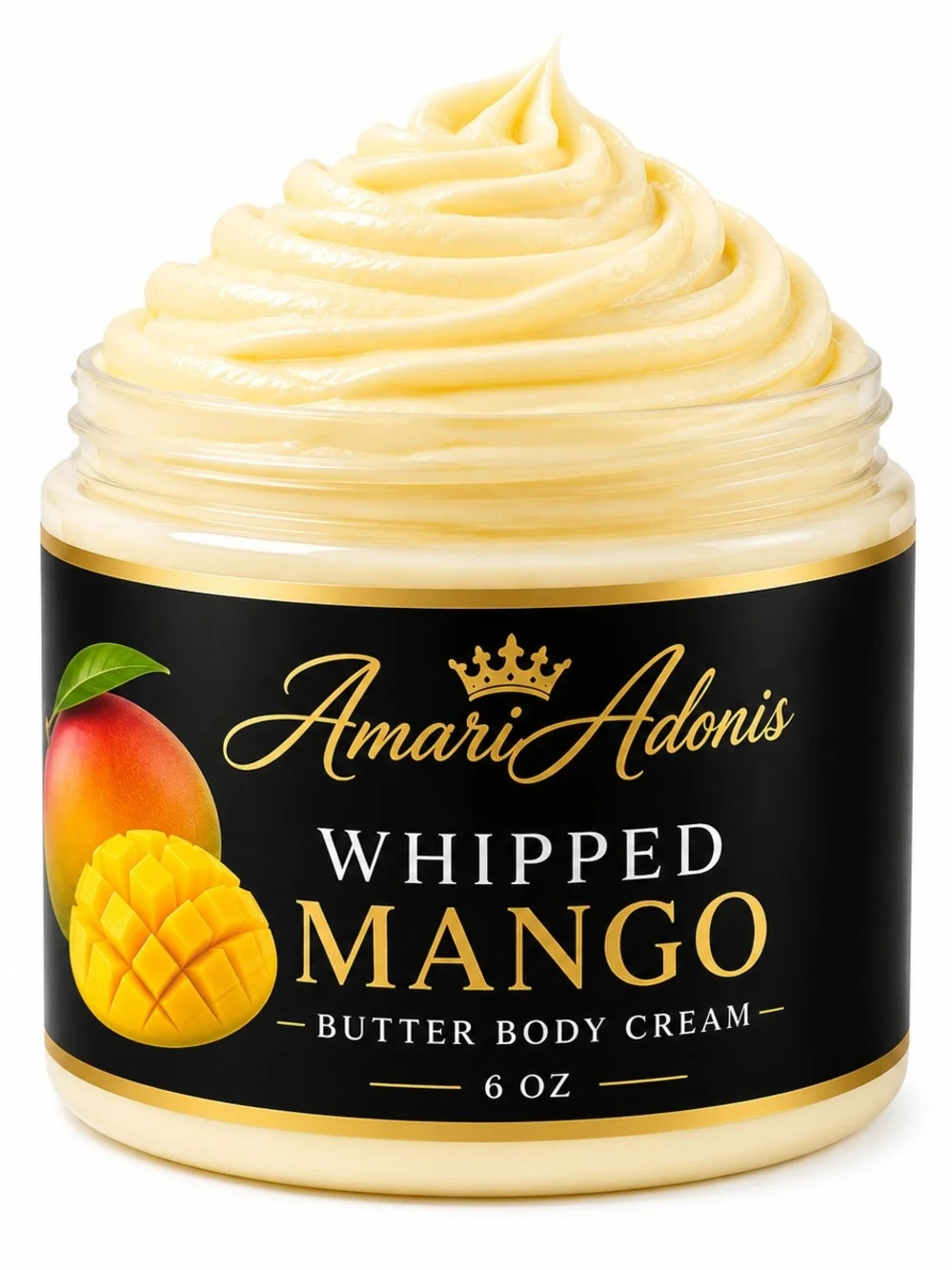 AmariAdonis Whipped Mango Butter Body Cream - Cream 6 Oz